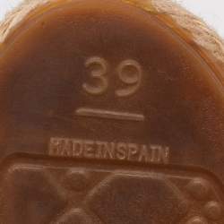 Pre Owned Chanel Black Tweed and Patent Leather CC Cap Toe Espadrilles Flats Size 39