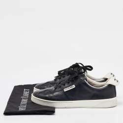 Chanel Black Leather Weekender Low Top Sneakers Size 36.5