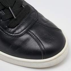 Chanel Black Leather Weekender Low Top Sneakers Size 36.5