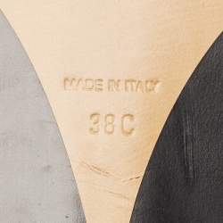 مملوكة مسبقًا Chanel Black Patent Leather CC Slip On Loafers Size 38