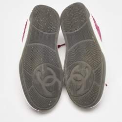 Chanel Fuchsia Suede Skateboard Sneakers Size 40