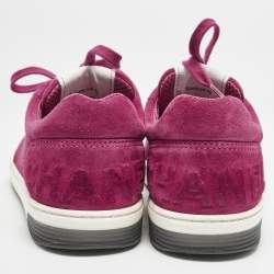 Chanel Fuchsia Suede Skateboard Sneakers Size 40