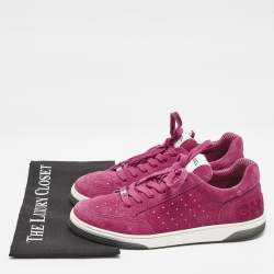 Chanel Fuchsia Suede Skateboard Sneakers Size 40