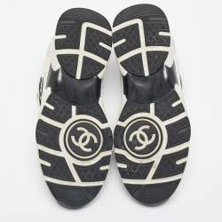 Pre Owned Chanel Multicolor Suede and Leather CC Low Top Sneakers Size 38.5