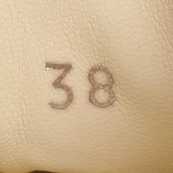 Pre Owned Chanel Beige Canvas and Suede CC Low Top Sneakers Size 38