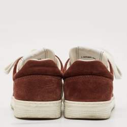 Chanel Brown Suede CC Low Top Sneakers Size 38.5
