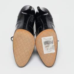 Chanel Black Patent Leather CC Booties Size 39