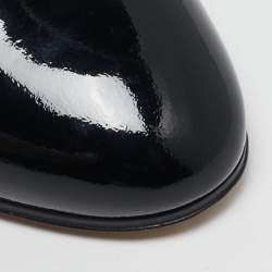 Chanel Black Patent Leather CC Booties Size 39