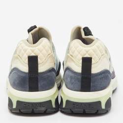 Chanel Multicolor Suede and Mesh CC Low Top Sneakers Size 39