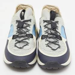 Chanel Multicolor Suede and Mesh CC Low Top Sneakers Size 39