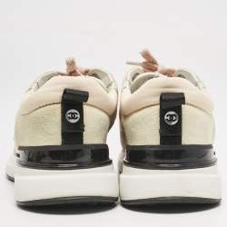 مملوكة مسبقًا Chanel Multicolor Suede and Nylon CC Logo Lace Up Sneakers Size 38