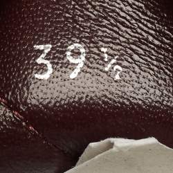 Chanel Black/Burgundy Quilted Leather Motorcycle Boots Size 39.5
