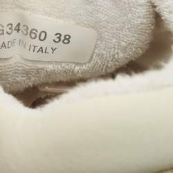 Pre Owned Chanel Grey/White Suede and Nylon CC Logo Lace Up Sneakers Size 38