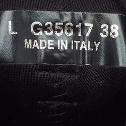 مملوكة مسبقًا Chanel Black Suede Leather And Fabric CC Lace Up Sneakers Size 38