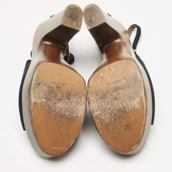 Chanel Navy Blue Suede Slingback Clogs Size 38