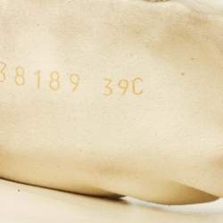 Chanel White/Silver Braided Knit CC Espadrille Flat Slides Size 39