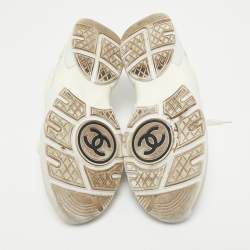 Chanel Multicolor Leather and Suede Low Top Sneakers Size 38