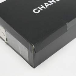 Chanel Black/White Leather Bow CC Cap Toe Pumps Size 37.5