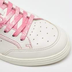 Chanel White Perforated Leather 21P Logo Low Top Sneakers Size 41.5