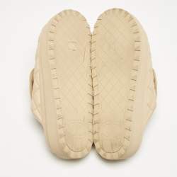 Chanel Beige Quilted Leather CC Turnlock Platform Mules Size 39