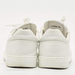 Chanel White Leather CC Low Top Sneakers Size 38.5