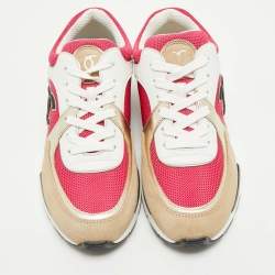 Chanel Multicolor Leather and Mesh CC Low Top Sneakers Size 37.5