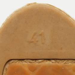 Pre Owned Chanel Two Tone Leather and Mesh CC Espadrilles Flats Size 41