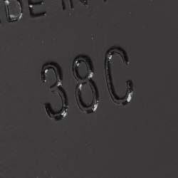 Pre Owned Chanel Black Patent Leather Peep Toe Pumps Size 38