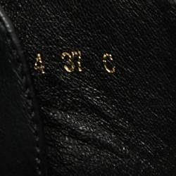 Pre Owned Chanel Black Quilted Leather Chain Combat Ankle Boots Size 37