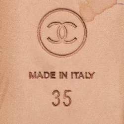 Pre Owned Chanel Black Quilted Leather Slingback Sandals Size 35