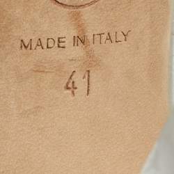 Pre Owned Chanel Gold/Transparent  Leather and PVC Open Toe Slingback Pumps Size 41