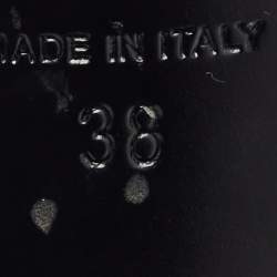 Pre Owned Chanel Black Patent Leather CC Cutout D'orsay Pumps Size 38