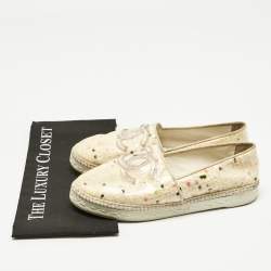 Pre Owned Chanel Beige/Transparent PVC CC Slip On Sneakers Size 41