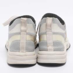 Pre Owned Chanel Multicolor Knit Fabric CC Sock Sneakers Size 39