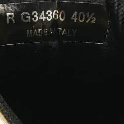 Pre Owned Chanel Black/Gold Tweed and Leather CC Sneakers Size 40.5