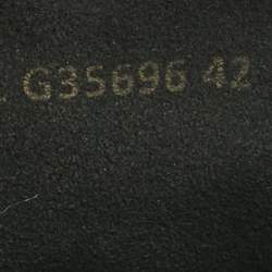 Pre Owned Chanel Black Leather and Pearls CC Pool Slides Size 42