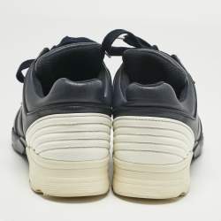 Pre Owned Chanel Black Leather CC Low Top Sneakers Size 37