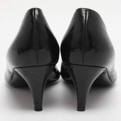 Pre Owned Chanel Black Patent Leather Pumps Size 38.5