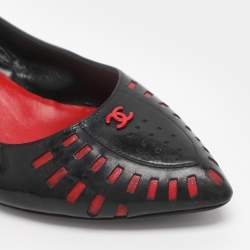 Pre Owned Chanel Black Patent Leather Pumps Size 38.5