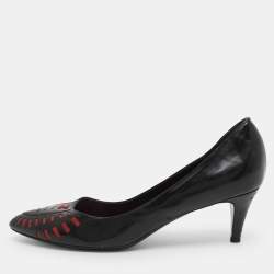 Pre Owned Chanel Black Patent Leather Pumps Size 38.5