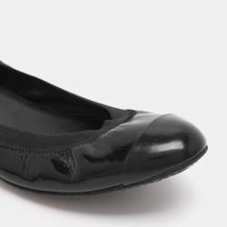 Pre Owned Chanel Black CC Ballet Flats Size 40