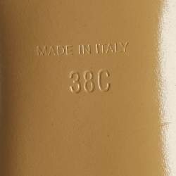 Pre Owned Chanel Brown Suede CC Ankle Strap Sandals Size 38