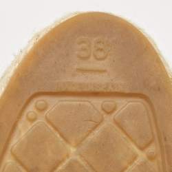 مملوكة مسبقًا حذاء إسبادريل فلات شانيل تويد وقماش أسود بمقدمة مقوسة بشعار CC مقاس 36