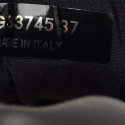 Pre Owned Chanel Black Neoprene and Suede CC Low Top Sneakers Size 37