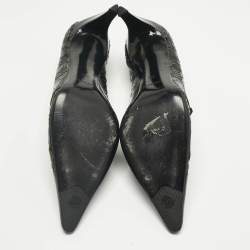 Pre Owned Chanel Black Patent Leather Pumps Size 38