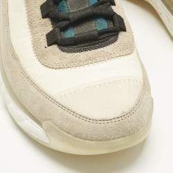 Pre Owned Chanel Multicolor Neoprene and Suede CC Low Top Sneakers Size 39