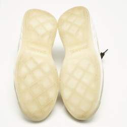 Pre Owned Chanel Multicolor Neoprene and Suede CC Low Top Sneakers Size 39