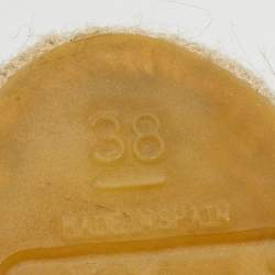 Pre Owned Chanel Beige/Black Leather Interlocking CC Logo Espadrilles Size 38