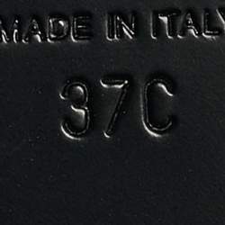 Pre Owned Chanel Black Quilted Leather CC Cap Toe Bow Ballet Flats Size 37