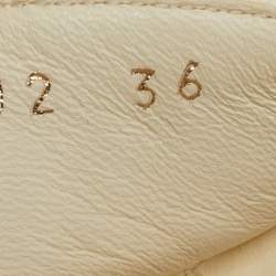 Pre Owned Chanel White Leather and Rope Dad Slingback Sandals Size 36